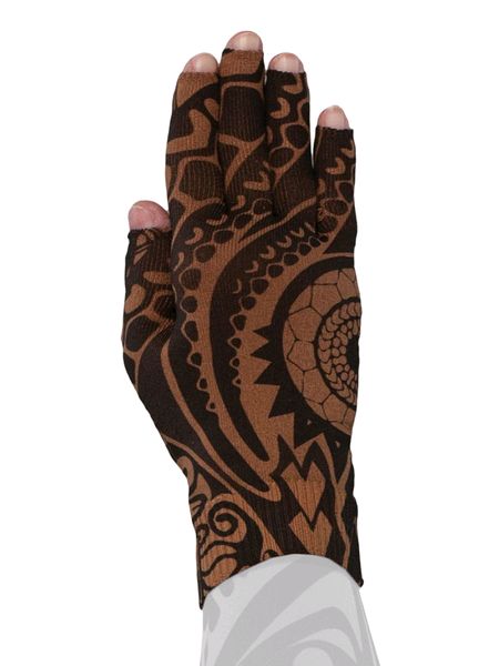 Lymphedivas Fierce Mocha Lymphoedema Glove Modelled