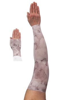 LympheDIVAS Romantic Rose Lymphoedema Sleeve and Gauntlet Set