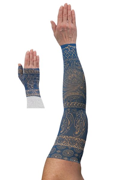 Blue Bandit Lymphoedema Sleeve and Gauntlet Set