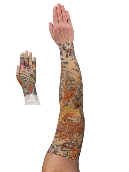 Lotus Dragon Tattoo Lymphoedema Sleeve and Glove