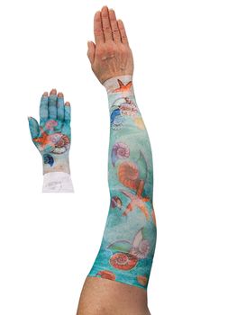 LympheDIVAS Sea Breeze Lymphoedema Sleeve and Glove Set