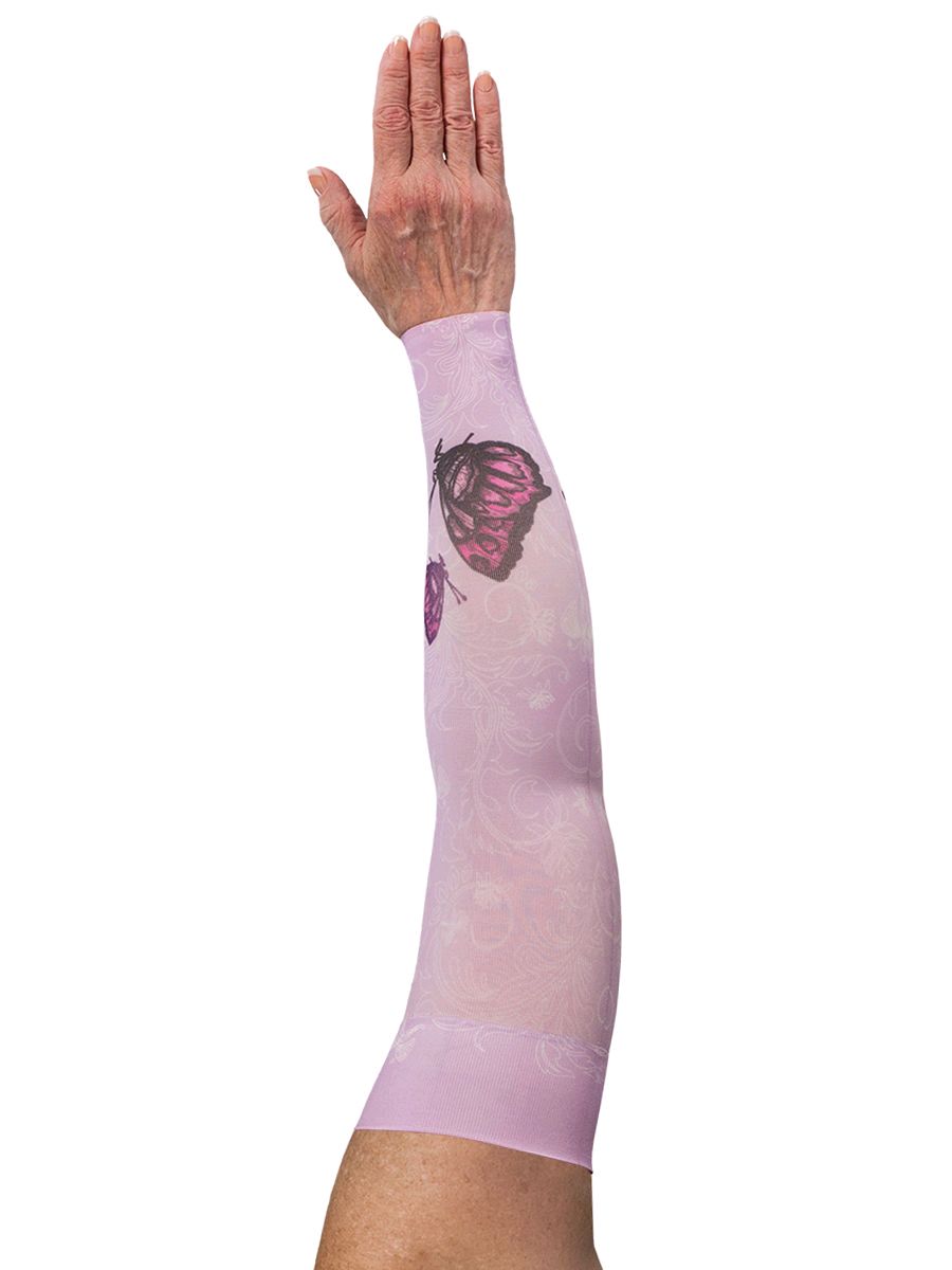Mariposa Pink Arm Sleeve - LympheDIVAs