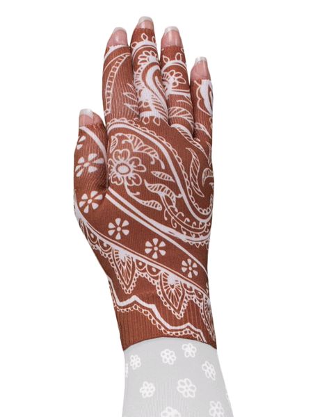 Lymphedivas Daisy Dark Lymphoedema Glove Modelled