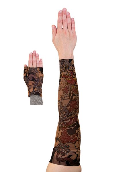 Dragons Lair Mocha Compression Sleeve and Gauntlet