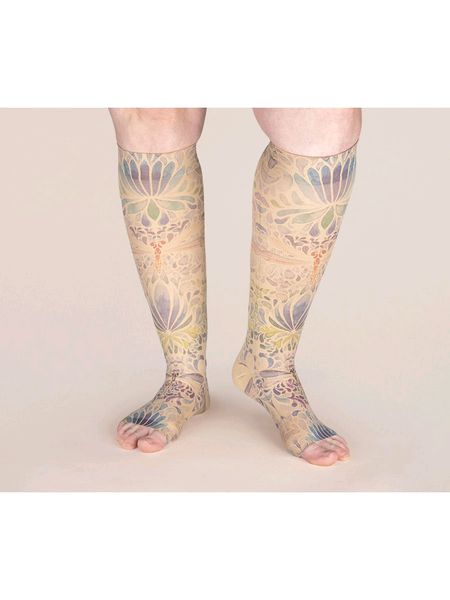 Dragonfly Open Toe Compression Socks