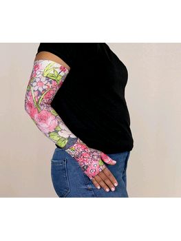 LympheDIVAS Bloomin Betty Dark Lymphoedema Sleeve and Gauntlet Set
