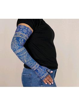 LympheDIVAS Blue Bandit Lymphoedema Sleeve and Gauntlet Set