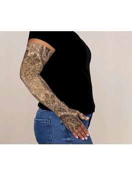 LympheDIVAS Black Paisley Lymphoedema Sleeve and Gauntlet Set