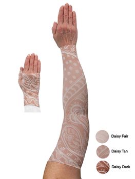 LympheDIVAS Daisy Lymphoedema Sleeve and Gauntlet Set