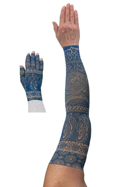 Blue Bandit Lymphoedema Sleeve and Glove Set